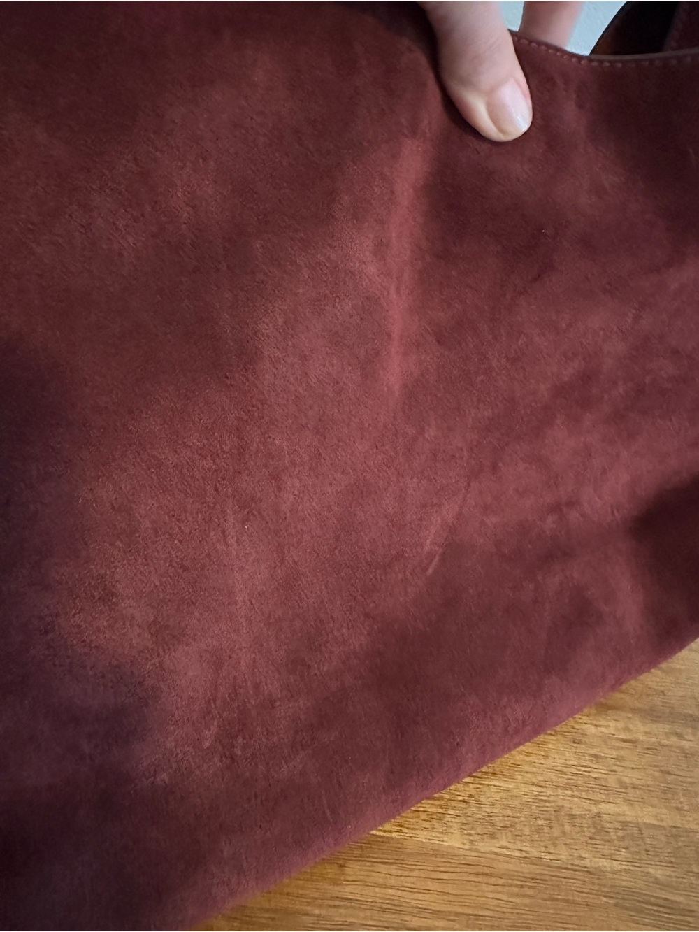 NWT Madewell Mylie Shoulder Bag Aged Wine Suede - Picture 8 of 12